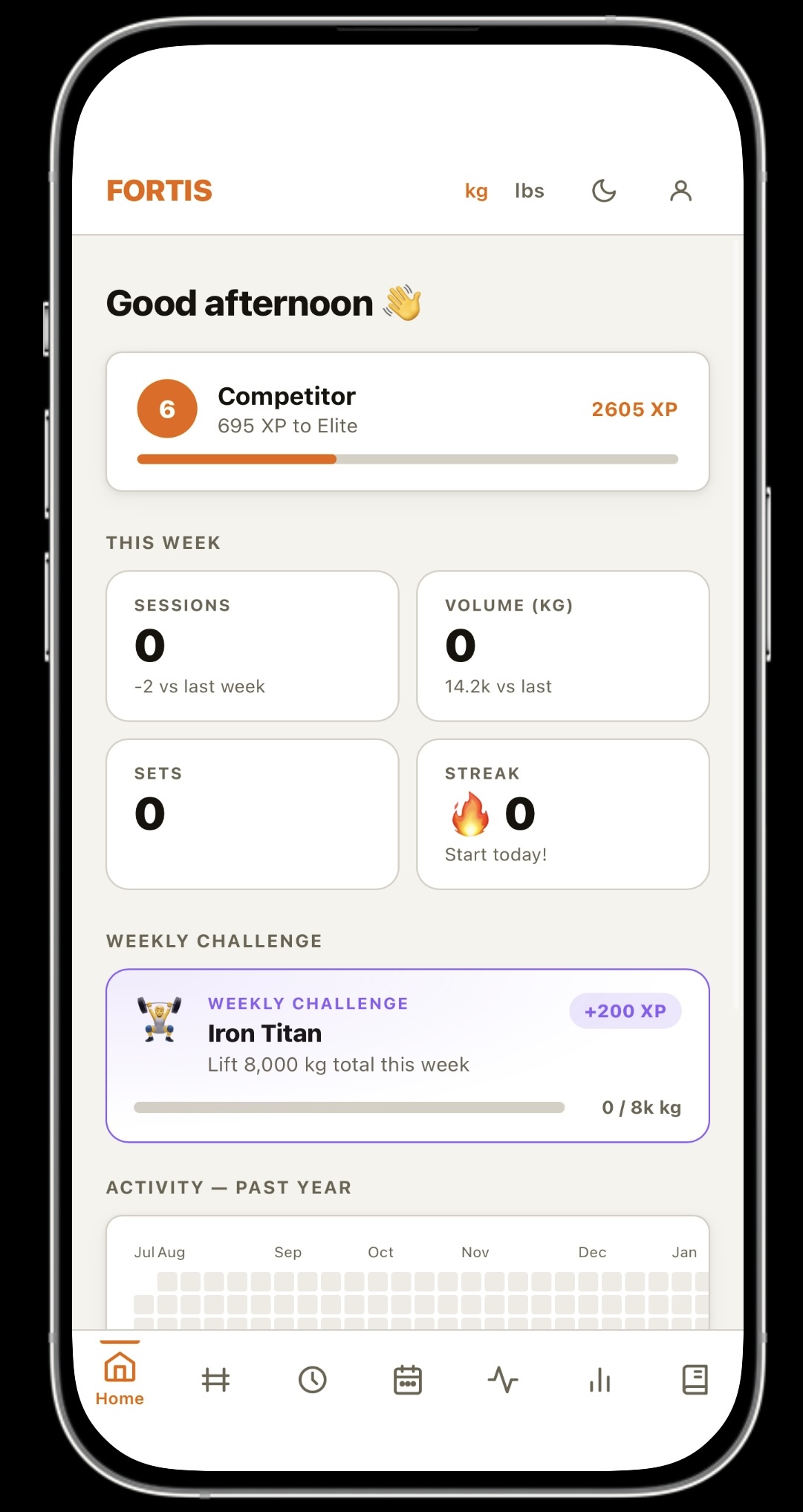 Home dashboard
